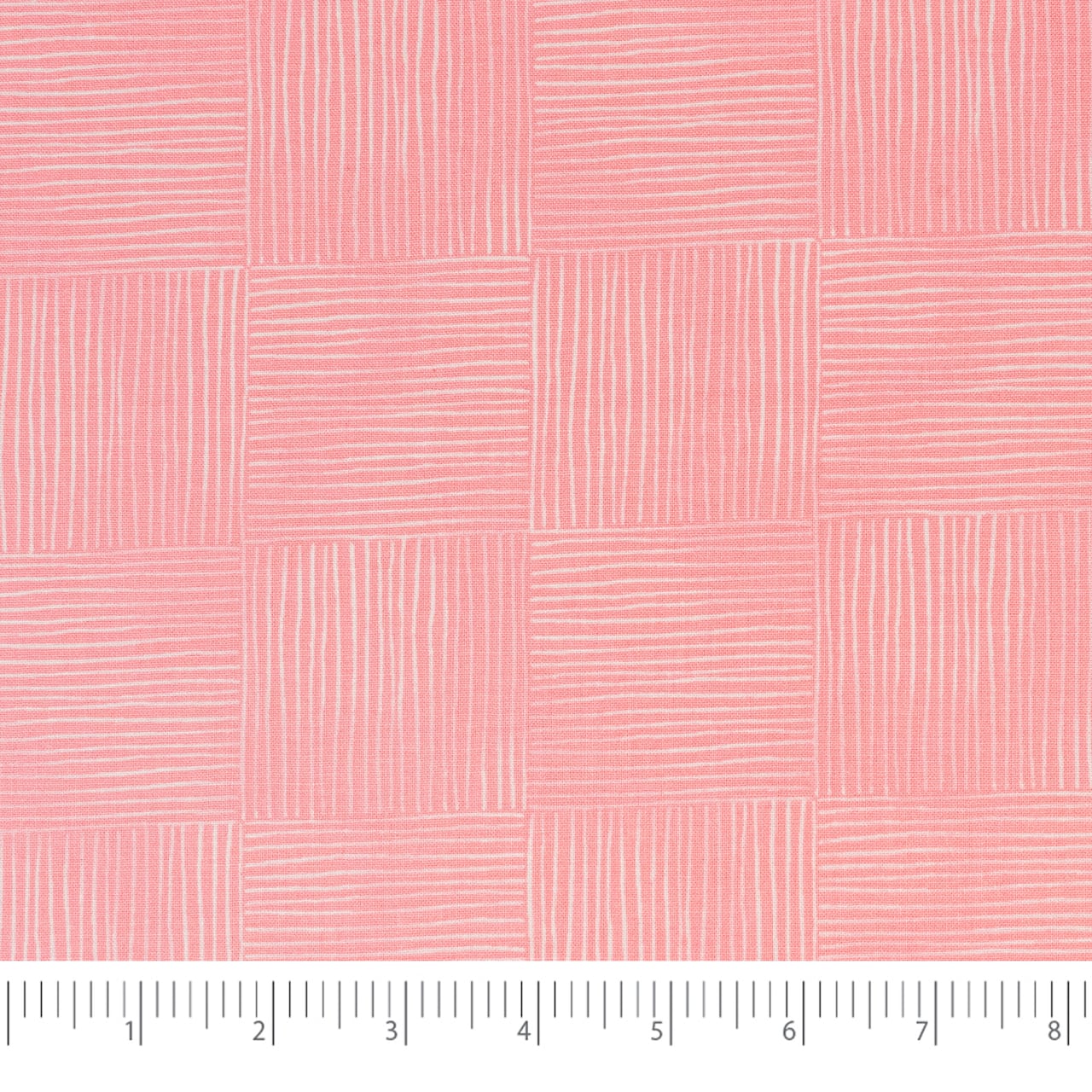 SINGER Floral Pastels Pink Stripe Cotton Fabric